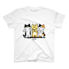 PygmyCat　suzuri店の癒してあげ隊（白フチver） Regular Fit T-Shirt