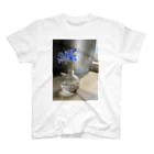 AimeeのBlue flower print T-shirt スタンダードTシャツ