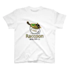 低姿勢ウクレレゴンタのCafe Raccoon Regular Fit T-Shirt