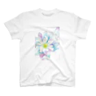 お天気ふたご＊にじいろKaoのにじみ水彩クレマチス Regular Fit T-Shirt