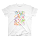 Yukie Shiratori (しらとり ゆきえ)の蝶々と花 Regular Fit T-Shirt