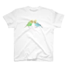 まめるりはことりのセキセイインコ　ちょこんとせきせいんこーず【まめるりはことり】 Regular Fit T-Shirt