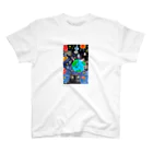 arare-sanのポップアニマルデザイン（宇宙） スタンダードTシャツ