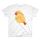 へんてこな文鳥さんのお店のエビフライにとりこまれた文鳥 スタンダードTシャツ