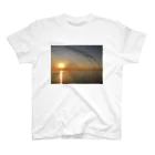 甲羅干しの夕陽の海 スタンダードTシャツ