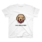 東京奮起させるの幸せな犬 Regular Fit T-Shirt