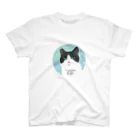 ひげ猫マリオのハチワレ猫山さん2 スタンダードTシャツ