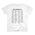 gemgemshopの歴代内閣総理大臣一覧 スタンダードTシャツ