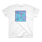 開運CROSS❖JAPAN。の内閣総理大臣乃印 blue スタンダードTシャツ