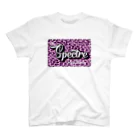 くまお画伯オンラインショップくまお堂の【白田亜利紗コラボ】Spectre Leopard Light Purple Regular Fit T-Shirt