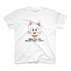 TOPPY.NETのTOPPYNETの白ネコ スタンダードTシャツ