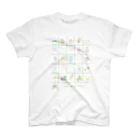 ふくまめさんの世界のアルファベット表 スタンダードTシャツ