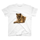 バクの森 〜マレーバクや動物イラストのグッズ 〜のAnimals シリーズ 〜ライオン〜 Regular Fit T-Shirt