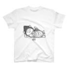 PygmyCat　suzuri店の仏にゃん（黒線） Regular Fit T-Shirt