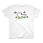 KAZU-Eの花とネコちゃん スタンダードTシャツ