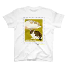 Quatre Illustrationのキャトル切手_猫01 スタンダードTシャツ