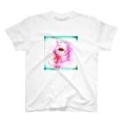 A'S WORLDのPINK×greenFLOWER スタンダードTシャツ