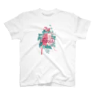 花と猫　オリジナルショップのpink cat スタンダードTシャツ