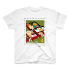 Quatre Illustrationのキャトル切手_おせち Regular Fit T-Shirt