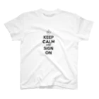 #19のKeep Calm 手話 スタンダードTシャツ