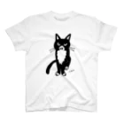 CUROGNACの100nyan007.くつしたにゃんこ スタンダードTシャツ