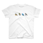 サカモトリエ/イラストレーターのヒタキたち(野鳥たち) スタンダードTシャツ