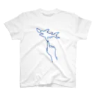 さかたようこ / サメ画家のサメ SAME line 指でなぞるサメ 001 Regular Fit T-Shirt