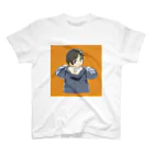 momohiki shopの「背中にタグ」イラスト Regular Fit T-Shirt