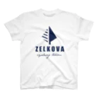 ZELKOVA cycling teamのZELKOVA LOGO navy  Regular Fit T-Shirt