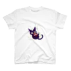 和柄屋 黒猫の黒猫トマト スタンダードTシャツ