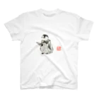 辻相旬 水墨画の水墨画「大福もちペンギン」Tシャツ スタンダードTシャツ