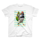 だが屋のキンカチョウ×セキセイインコ スタンダードTシャツ