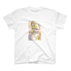 きょこちSHOPのレトロな女の子　ギターと猫 Regular Fit T-Shirt