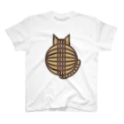 SHOP W　SUZURI店の猫の丸い背中（キジトラ） Tシャツ スタンダードTシャツ