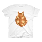 SHOP W　SUZURI店の猫の丸い背中（チャトラ） Tシャツ スタンダードTシャツ