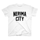 JIMOTO Wear Local Japanの練馬区 NERIMA CITY ロゴブラック Regular Fit T-Shirt