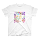 un d'amocitineのお花とねこスクエア Regular Fit T-Shirt