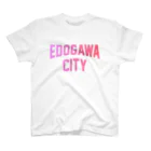 JIMOTO Wear Local Japanの江戸川区 EDOGAWA CITY ロゴピンク スタンダードTシャツ