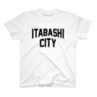 JIMOTO Wear Local Japanの板橋区 ITABASHI CITY ロゴブラック Regular Fit T-Shirt