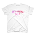 JIMOTO Wear Local Japanの葛飾区 KATSUSHIKA CITY ロゴピンク スタンダードTシャツ