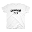JIMOTO Wear Local Japanの品川区 SHINAGAWA CITY ロゴブラック Regular Fit T-Shirt