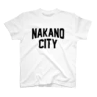 JIMOTO Wear Local Japanの中野区 NAKANO CITY ロゴブラック スタンダードTシャツ