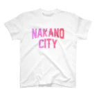 JIMOTO Wear Local Japanの中野区 NAKANO CITY ロゴピンク Regular Fit T-Shirt