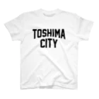 JIMOTO Wear Local Japanの豊島区 TOSHIMA CITY ロゴブラック スタンダードTシャツ