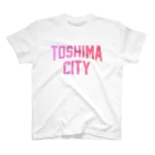 JIMOTO Wear Local Japanの豊島区 TOSHIMA CITY ロゴピンク スタンダードTシャツ