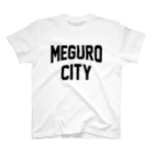 JIMOTO Wear Local Japanの目黒区 MEGURO CITY ロゴブラック スタンダードTシャツ