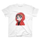 しゃけ('-' 鮭)зの赤色パーカーくん スタンダードTシャツ