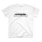 croquis.(クロッキー)の【suzuri限定１３色カラーバリエーション】croquis./ベーシックロゴ(黒) スタンダードTシャツ