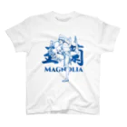 おうりょうじの玉蘭blue（白木蓮/ハクモクレン/マグノリア） スタンダードTシャツ