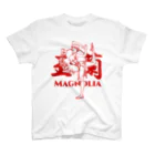 おうりょうじの玉蘭red（白木蓮/ハクモクレン/マグノリア） スタンダードTシャツ